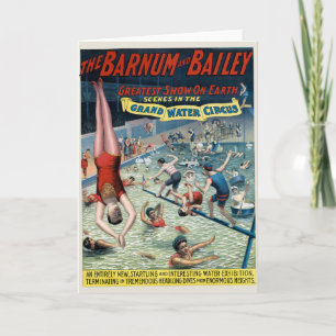 Vintage Barnum & Bailey Circus Poster Card
