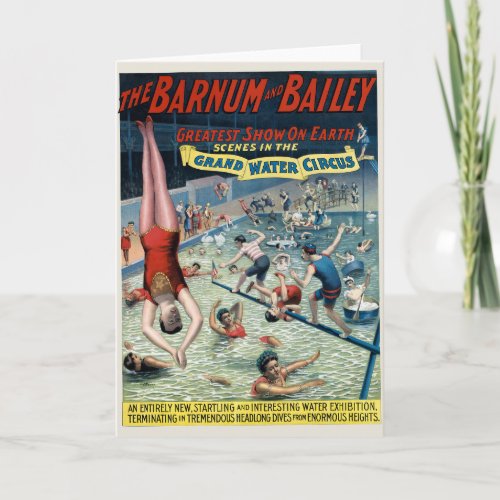 Vintage Barnum  Bailey Circus Poster Card