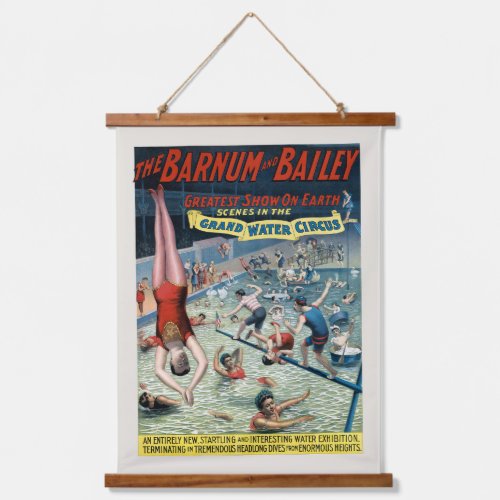 Vintage Barnum  Bailey Circus Poster Hanging Tapestry