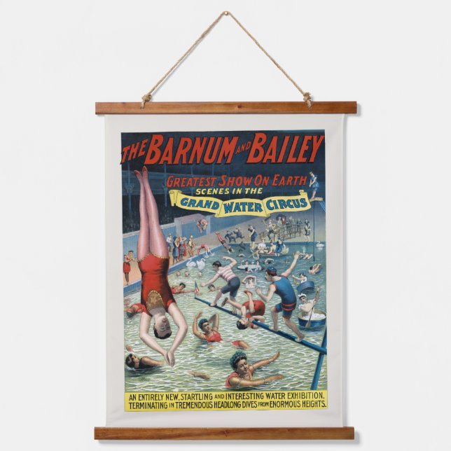 Vintage Barnum & Bailey Circus Poster Hanging Tapestry (Front)