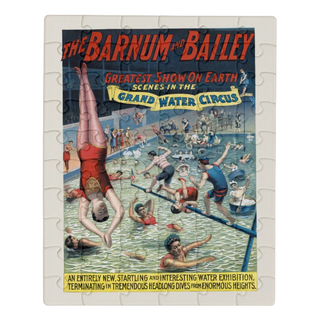 Vintage Barnum & Bailey Circus Poster Jigsaw Puzzle (Puzzle Vertical)