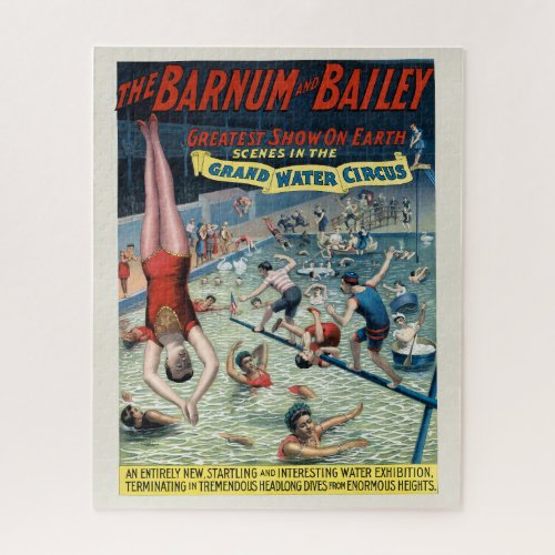 Vintage Barnum  Bailey Circus Poster Jigsaw Puzzle