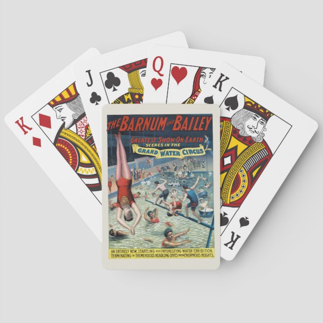 Vintage Barnum & Bailey Circus Poster Poker Cards (Back)