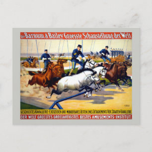 Vintage Barnum, Bailey Greatest show German circus Postcard