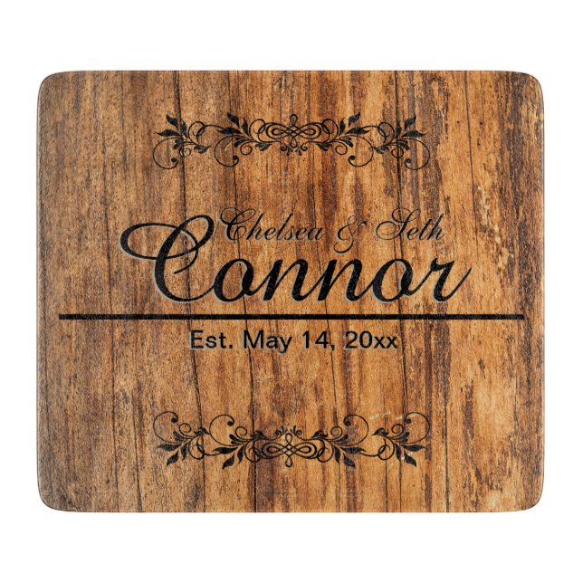 Vintage Barnwood Design | DIY Text Cutting Board (Front)