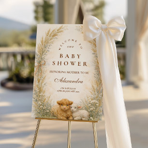 Vintage Barnyard Wildflower Baby Shower Foam Board