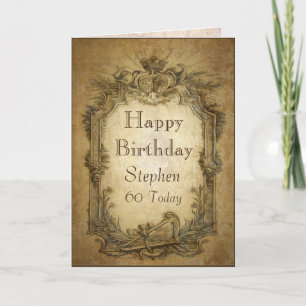 Vintage Baroque Birthday Card