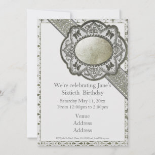 Vintage Baroque Birthday Invitation
