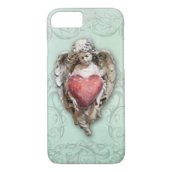 Vintage Baroque Cherub With Heart Iphone 8/7 Case by DP_Holidays at Zazzle