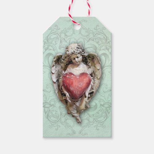 Vintage Baroque Cherub with Heart Gift Tags