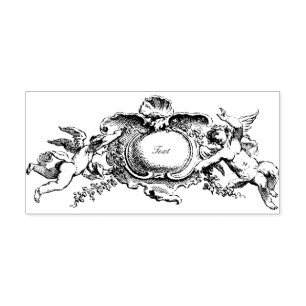 Vintage Baroque Cherubs Rubber Stamp