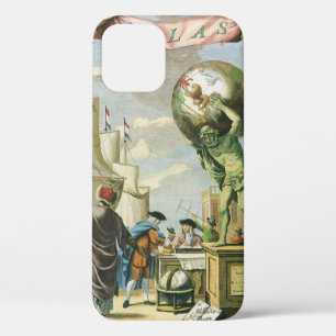 Vintage Baroque Era Atlas Frontispiece World Globe iPhone 12 Case