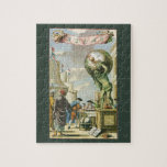 Vintage Baroque Era Atlas Frontispiece World Globe Jigsaw Puzzle
