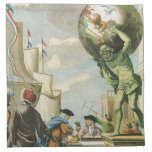Vintage Baroque Era Atlas Frontispiece World Globe Napkin