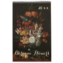 Vintage Baroque Fine Art, Still Life Flowers Calendar