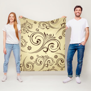 Vintage Baroque Fleece Blanket