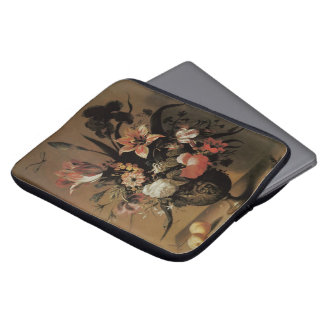 Vintage Baroque, Floral Still Life Flowers in Vase Laptop Sleeve