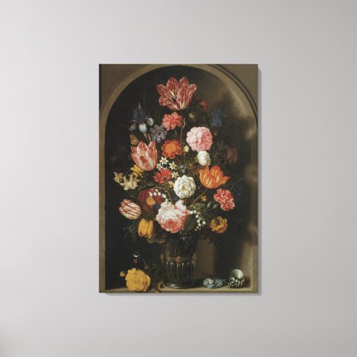 Vintage Baroque Flower Piece by Bosschaert Elder Canvas Print