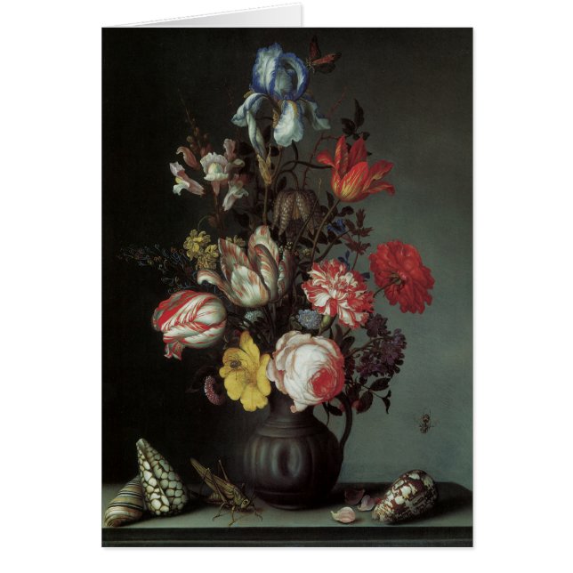 Vintage Baroque Flowers by Balthasar van der Ast (Front)
