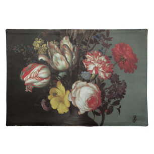 Vintage Baroque Flowers by Balthasar van der Ast Cloth Placemat