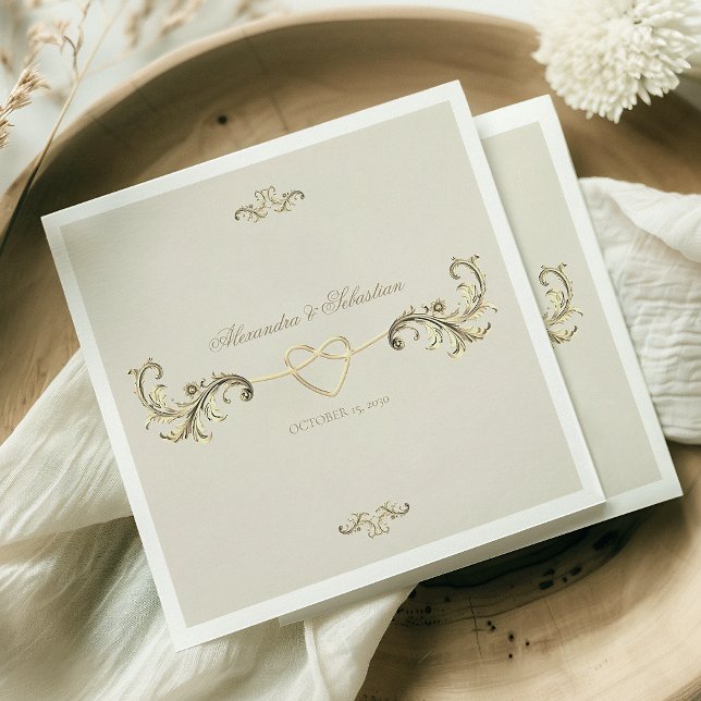 Vintage Baroque Gold Elegant Wedding Napkins (Creator Uploaded)