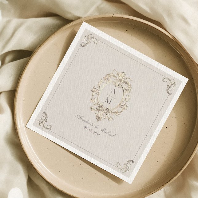 Vintage Baroque Gold Wedding Napkins (Creator Uploaded)