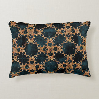 Vintage Baroque golden floral illustration pattern Accent Pillow