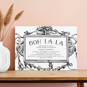 Vintage Baroque Lingerie Shower Invitation