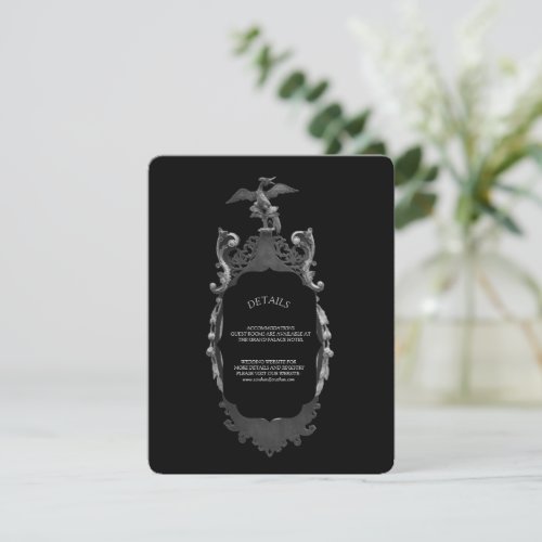 Vintage Baroque Mirror Wedding Enclosure Card