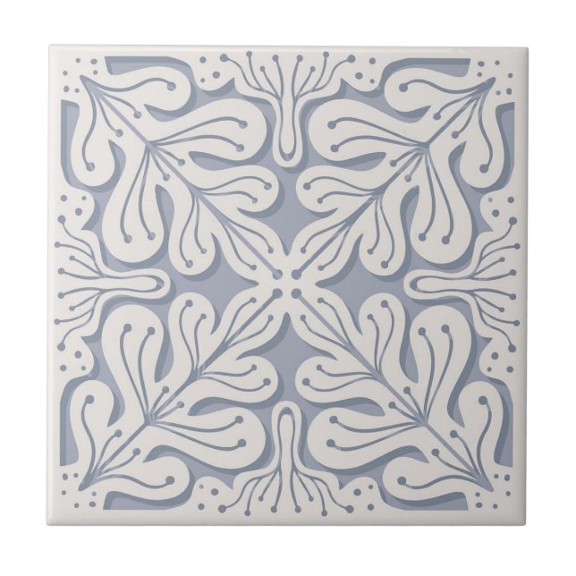 vintage baroque pattern ceramic tile (Front)