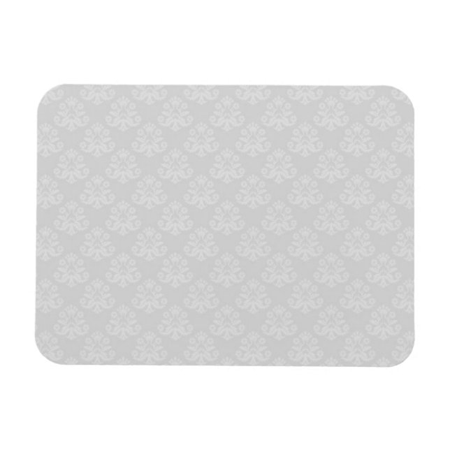 Vintage Baroque Pattern in White Magnet (Horizontal)