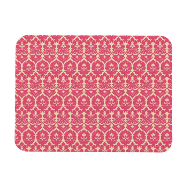 Vintage Baroque Red Wallpaper Magnet (Horizontal)
