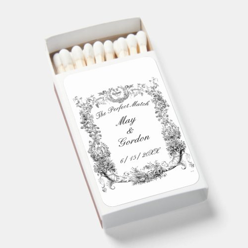 Vintage Baroque Rococo Border with Hearts Matchboxes