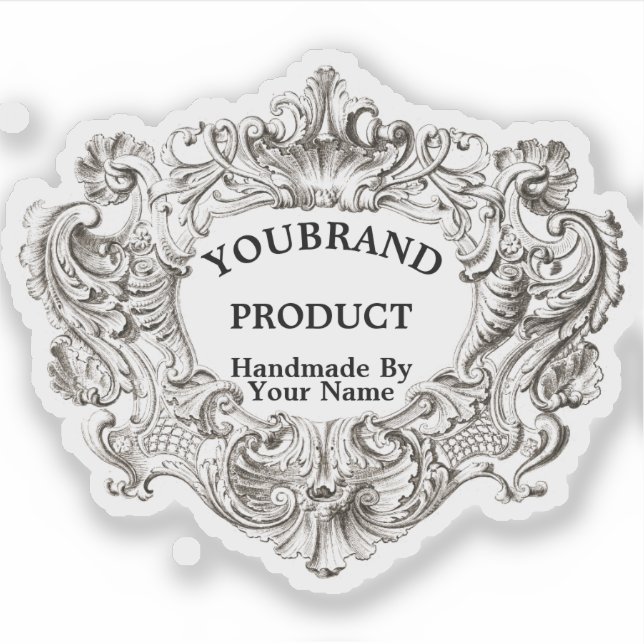 Vintage Baroque Rococo Victorian Template Sticker (Front)