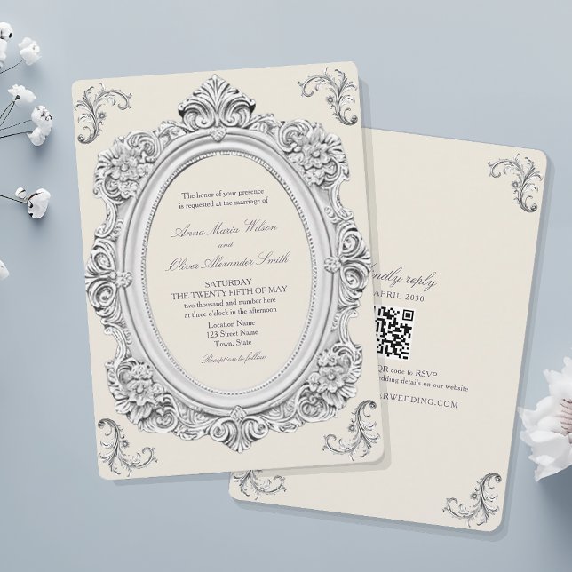 Vintage Baroque Rococo Wedding Invitation (Creator Uploaded)