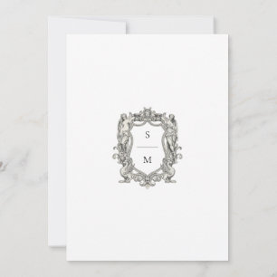 Vintage Baroque Statue Fine Art Renaissance Invitation