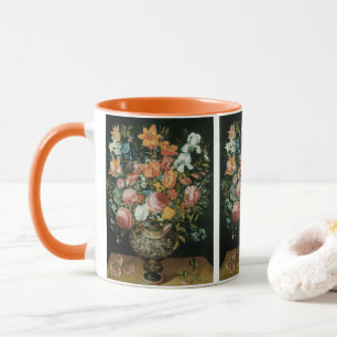 Vintage Baroque Still Life Flowers in a Vase Mug