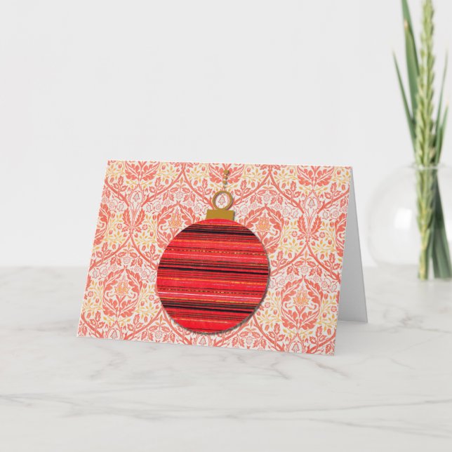 Vintage Baroque Style Christmas Card (Front)