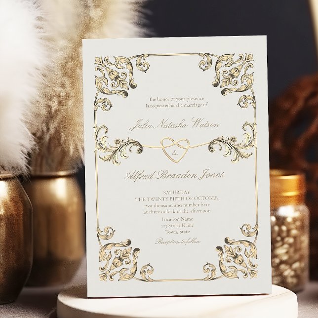 Vintage Baroque Wedding Invitation (Creator Uploaded)