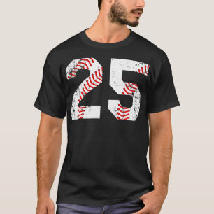 Vintage Baseball 25 Jersey Number T-Shirt