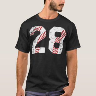 Vintage Baseball 28 Jersey Number Premium T-Shirt