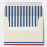 Vintage Baseball 5 X 7 Blue Stripes Envelope at Zazzle