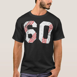 Vintage Baseball 60 Jersey Number T-Shirt
