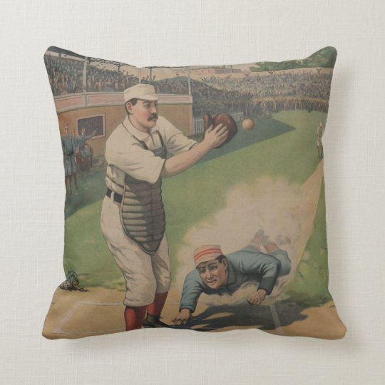 Vintage Baseball American MoJo Pillow