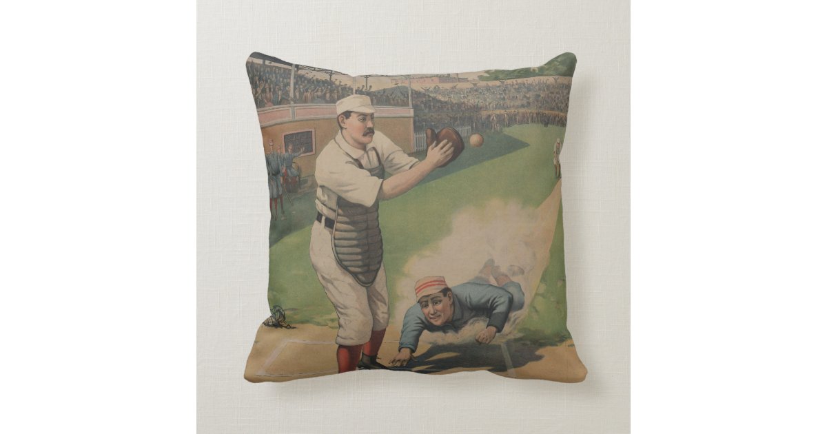 Vintage Baseball American MoJo Pillow
