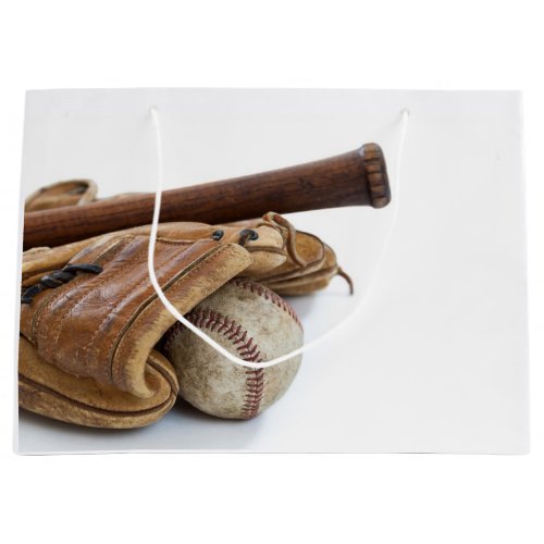 Vintage Baseball and Bat Large Gift Bag