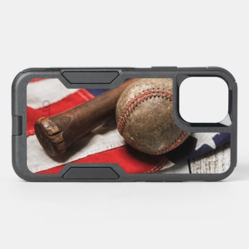 Vintage Baseball and Bat OtterBox Commuter iPhone 12 Case