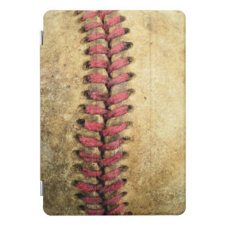 Vintage Baseball Art - Aged Leather & Red Stitch iPad Pro Cover