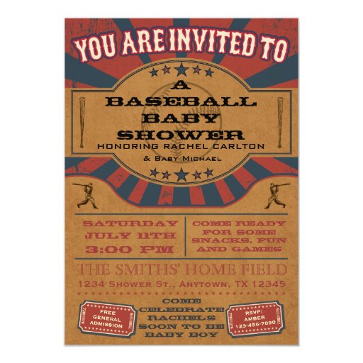 Vintage Baseball Invitations 9