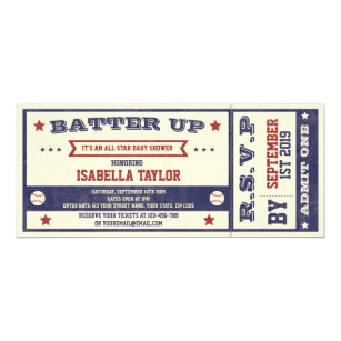Sports Ticket Baby Shower Invitations Zazzle